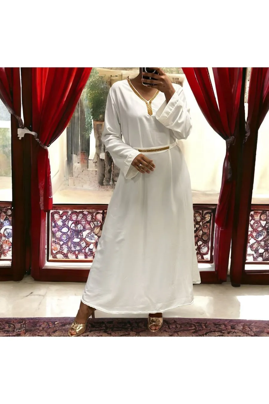 Abaya Rania blanche 