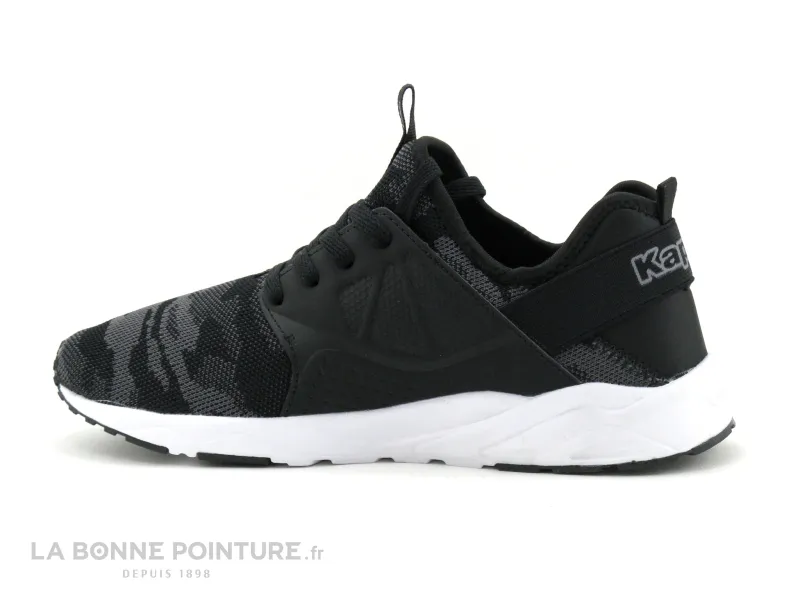 Achat chaussures Kappa Junior Sport, vente Kappa San Diego lace - 3117LSW - Noir Gris - Basket sport juniors