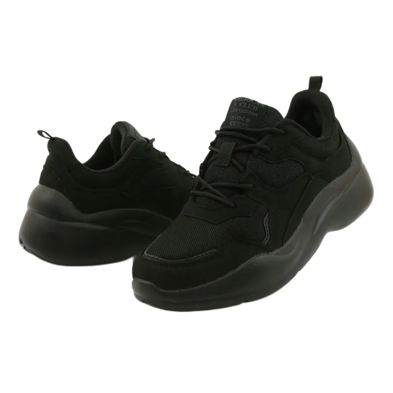 American Club Chaussures de sport noires sur semelle EVA WT39 le noir