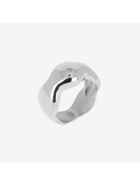 BAGUE–LARGE–ACIER–T7 Zag Bijoux