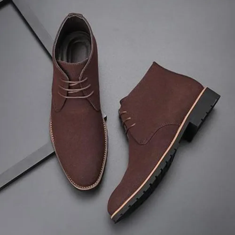 Bottes classiques pour hommes en daim, antidérapantes