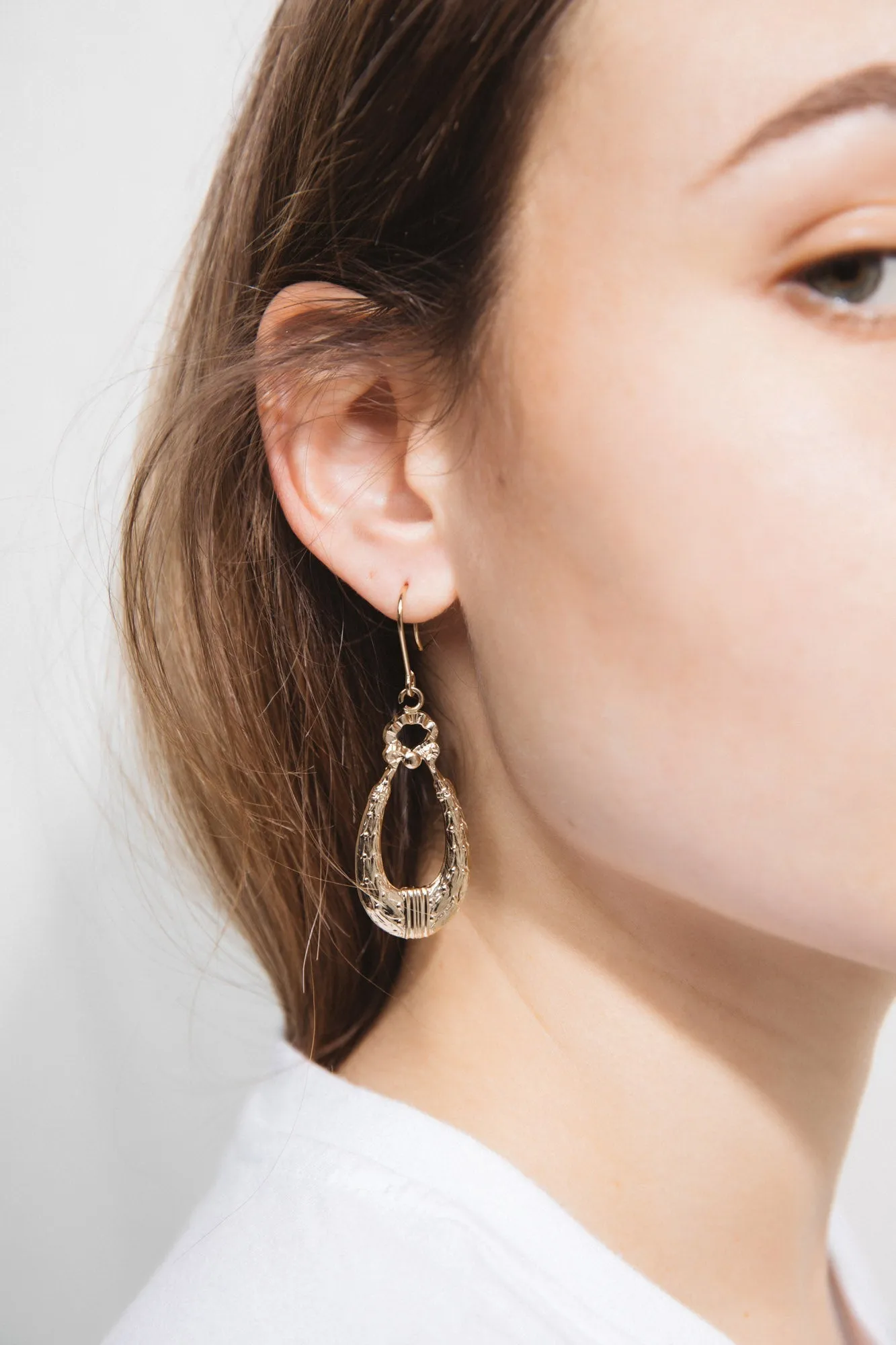 Boucles d'oreilles Ovale doré