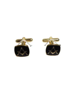 Boutons de manchette maçonniques avec équerre et compas ⚔️ Boutique Épées