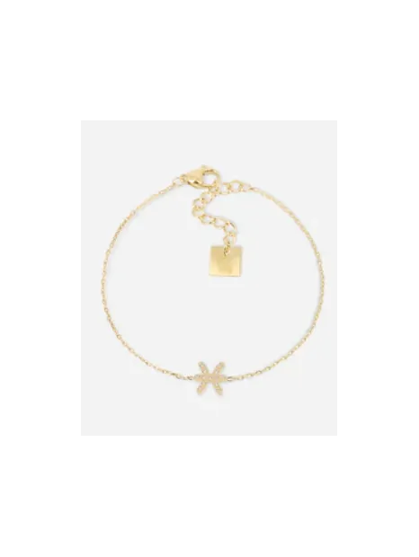 Bracelet acier doré Poissons Zag Bijoux