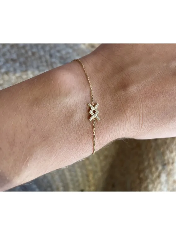 Bracelet acier doré Verseau Zag Bijoux