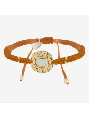 Bracelet–Pinto–ACIER DORE–reglable Zag bijoux