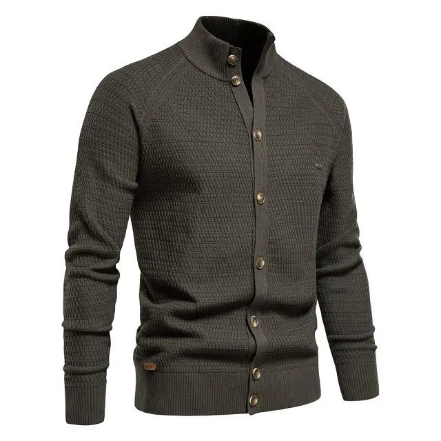 Cardigan tricoté col montant - Homme Tendance