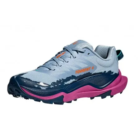 Chaussure trail femme Hoka Torrent 4 Femme drizzle / fuchsia