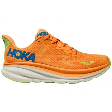 Chaussure trail homme Hoka Clifton 9 solar flare / lettuce