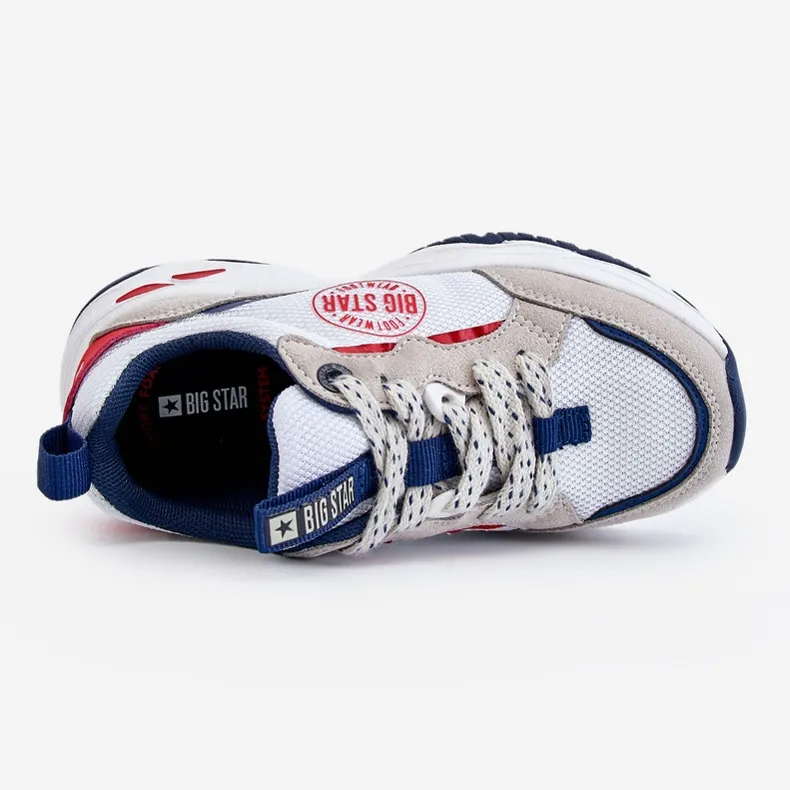 Chaussures de sport pour enfants Système de mousse à mémoire de forme Big Star JJ374269 Blanc blanche