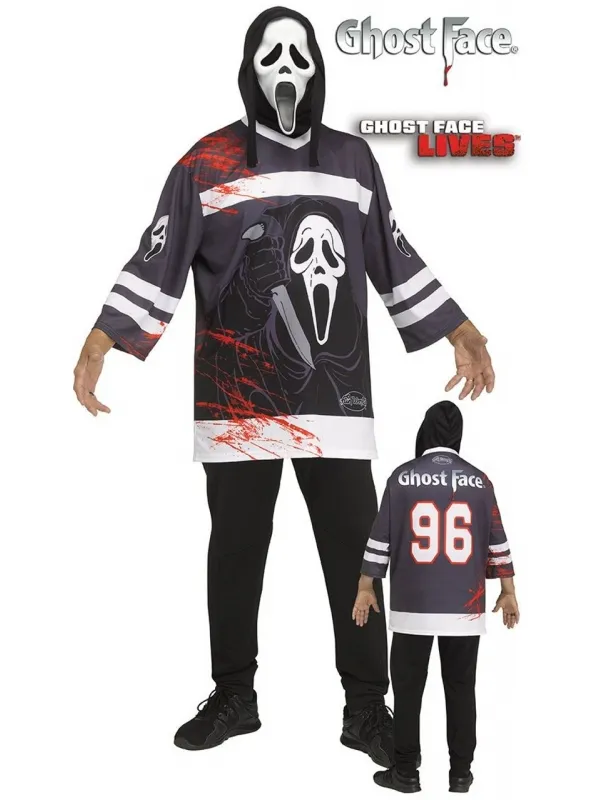 Costume Maillot et Masque Ghost Face® homme sous Licence pour Halloween