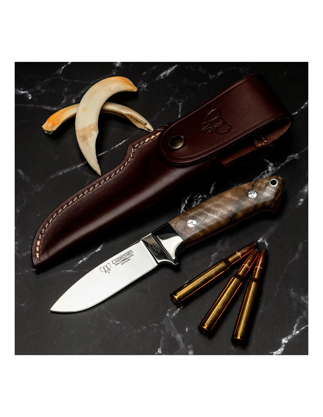 Couteau de collection de chasse, manche en noyer ⚔️ Boutique Épées