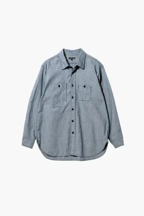 Engineered garments Work shirt chambray Indigo - GRADUATE STORE