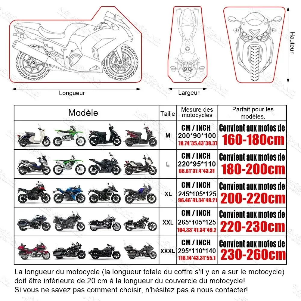 Housse de Protection Moto- Bleu
