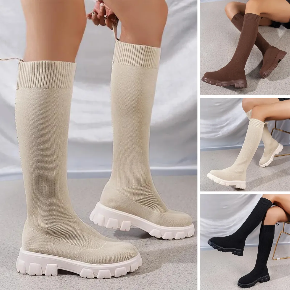 Irma - Bottes-avec tricot - Chaudes et stylées