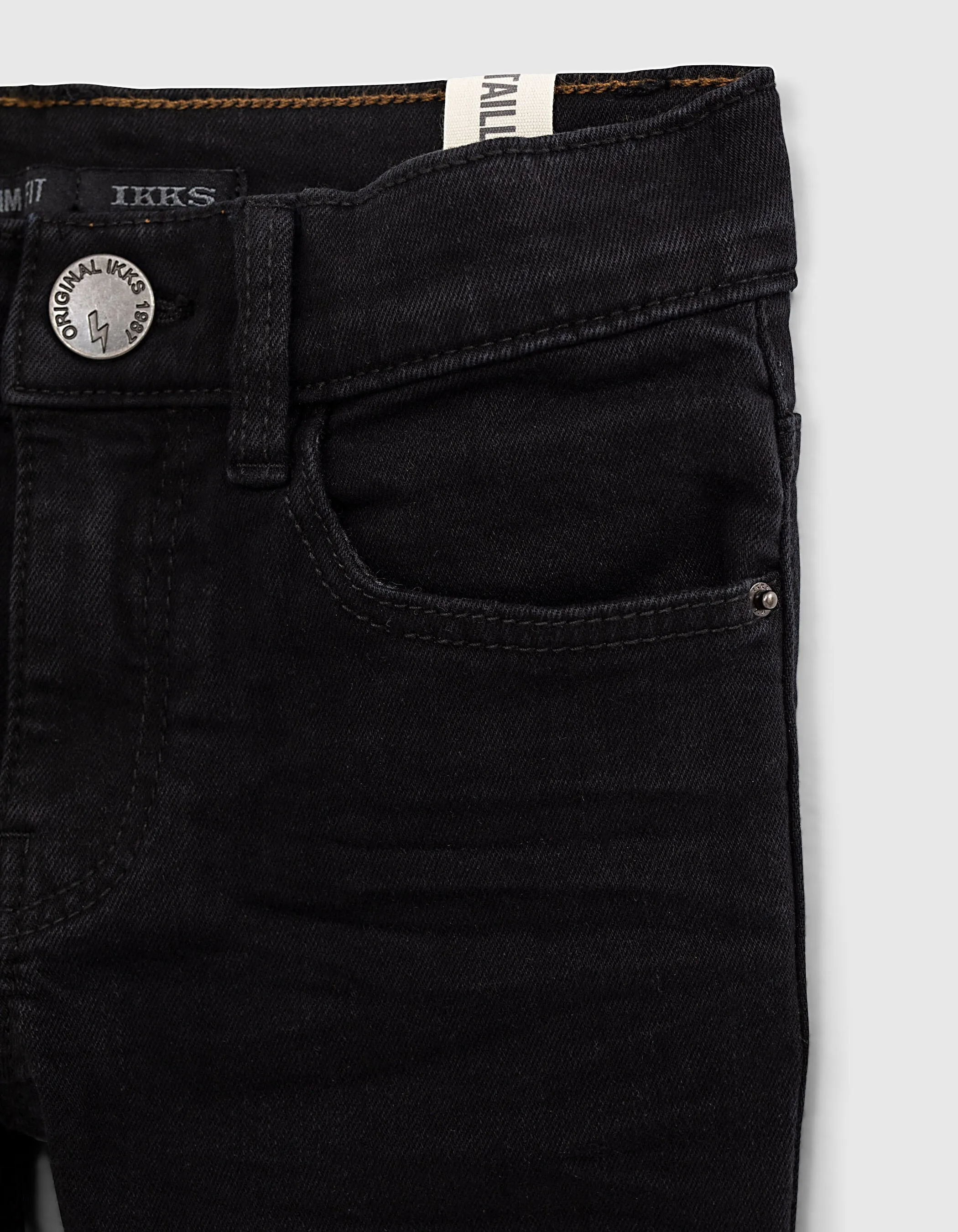Jean slim noir Essentiel en coton bio garçon