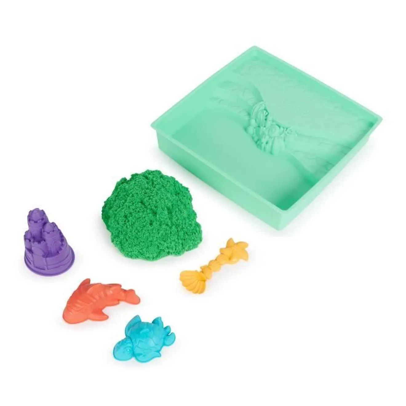 Kinetic Sand - Coffret Château Bac à Sable 454G - Sable Naturel pour Créations Solides et Colorées violet - Spin Master