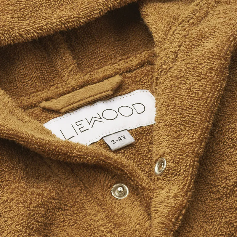 LIEWOOD - PEIGNOIR DE BAIN CARAMEL OURS -  littlecasba.com