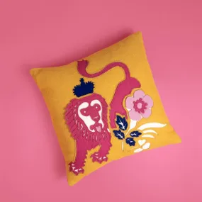 Lorouc Coronation Cushion -the Lion -gold - Trouva