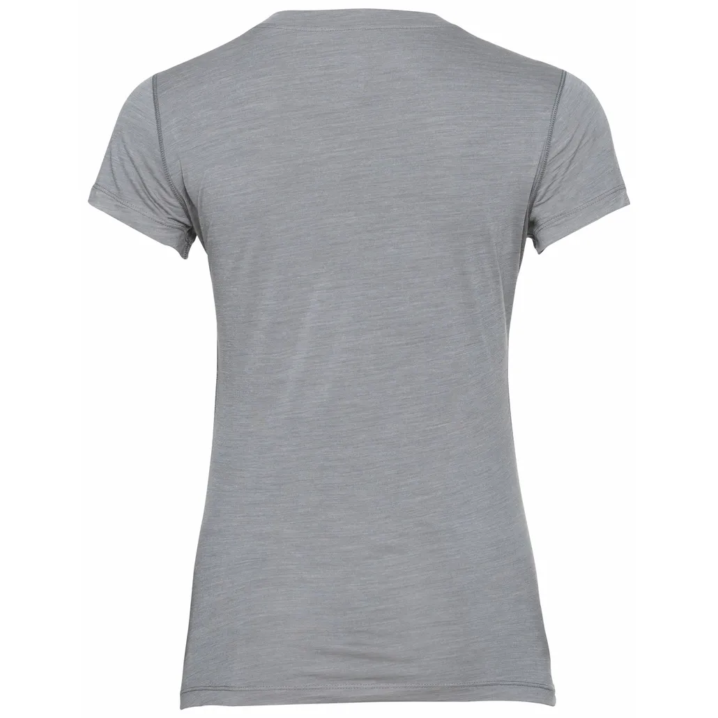Maillot de Corps Odlo Women BL Top Crew Neck S/S Merino 130 Grey Melange