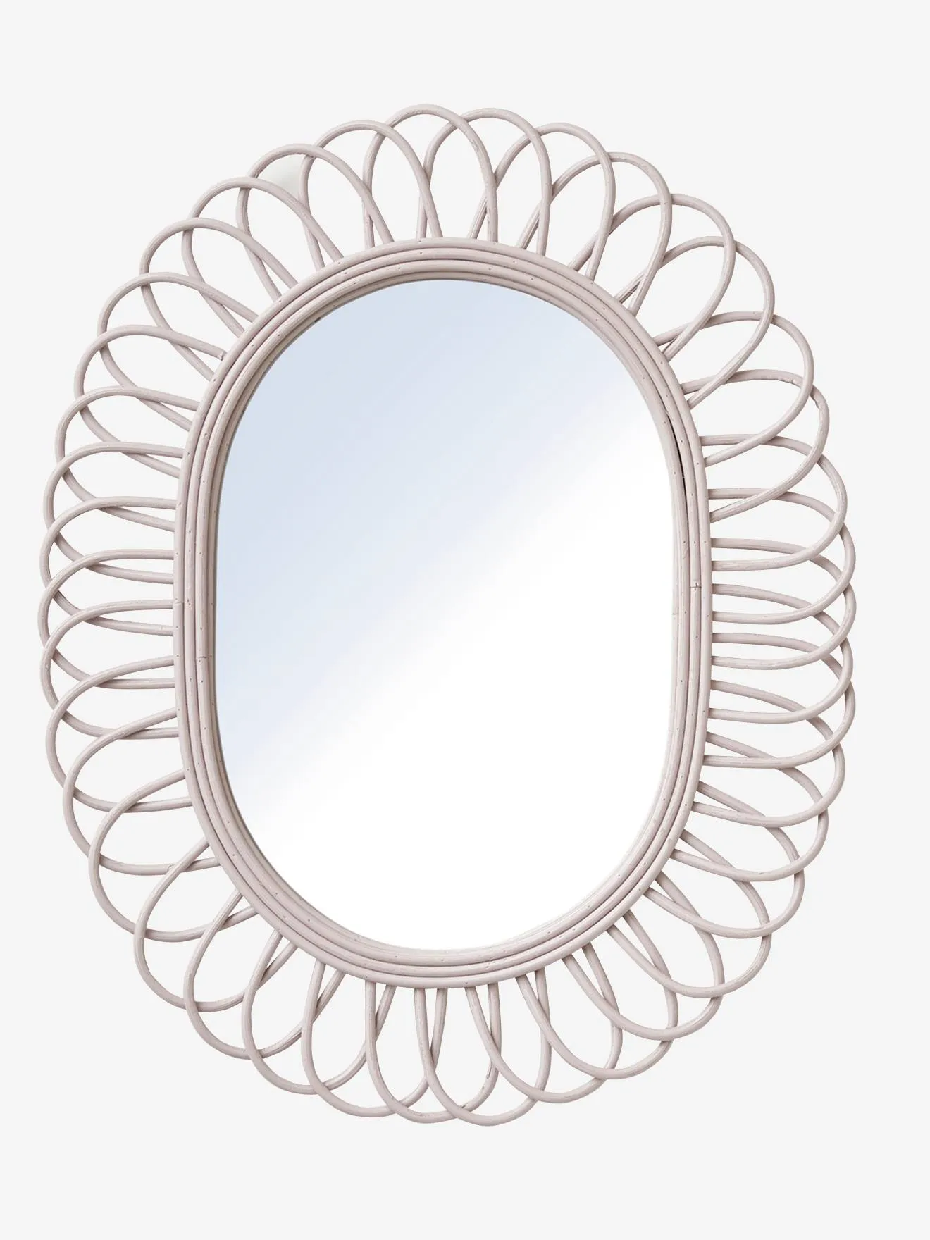 Miroir ovale en rotin DOUCE PROVENCE violet - Vertbaudet
