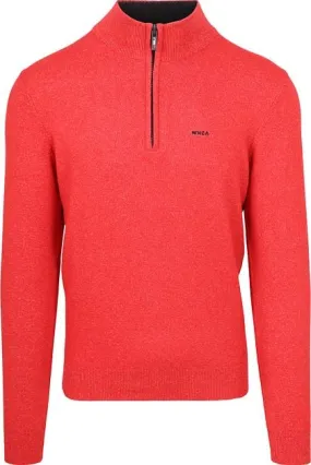 NZA Pull Christopher Demi-Zip Rouge Mélanger 24HN414-1507 c