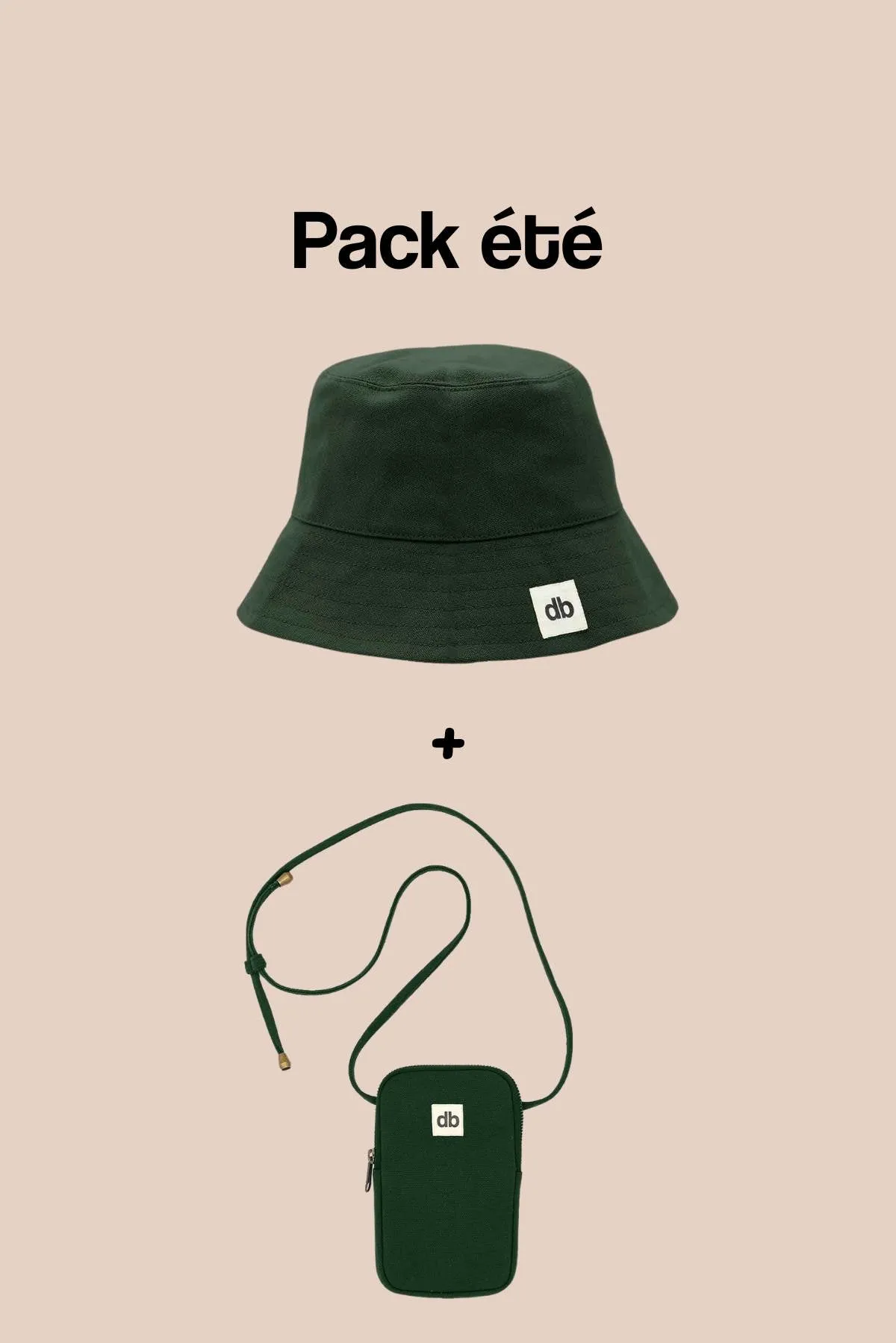 Pack été bob et pochette de téléphone sapin