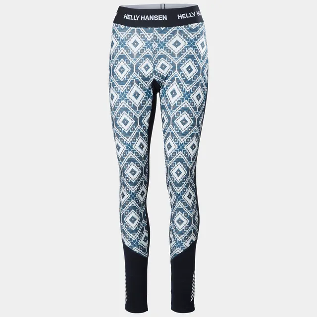 pantalon helly hansen w lifa merino midweight graphic base navy star p