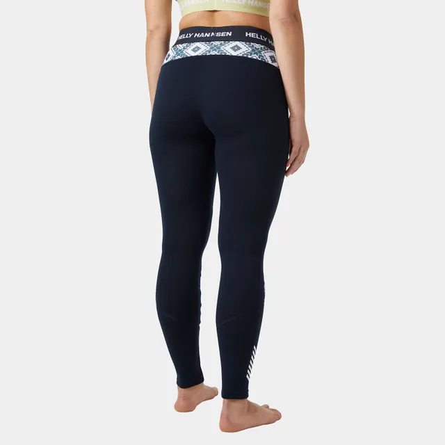 pantalon helly hansen w lifa merino midweight graphic base navy star p