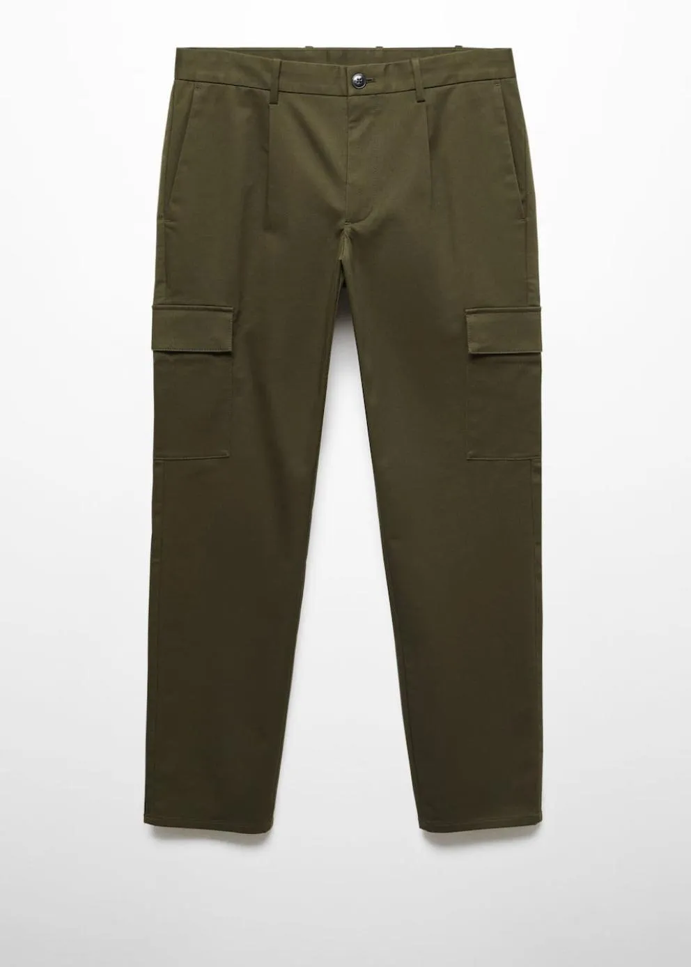 Pantalons | Homme MANGO Pantalon Cargo Slim Fit En Coton Vert Foncé