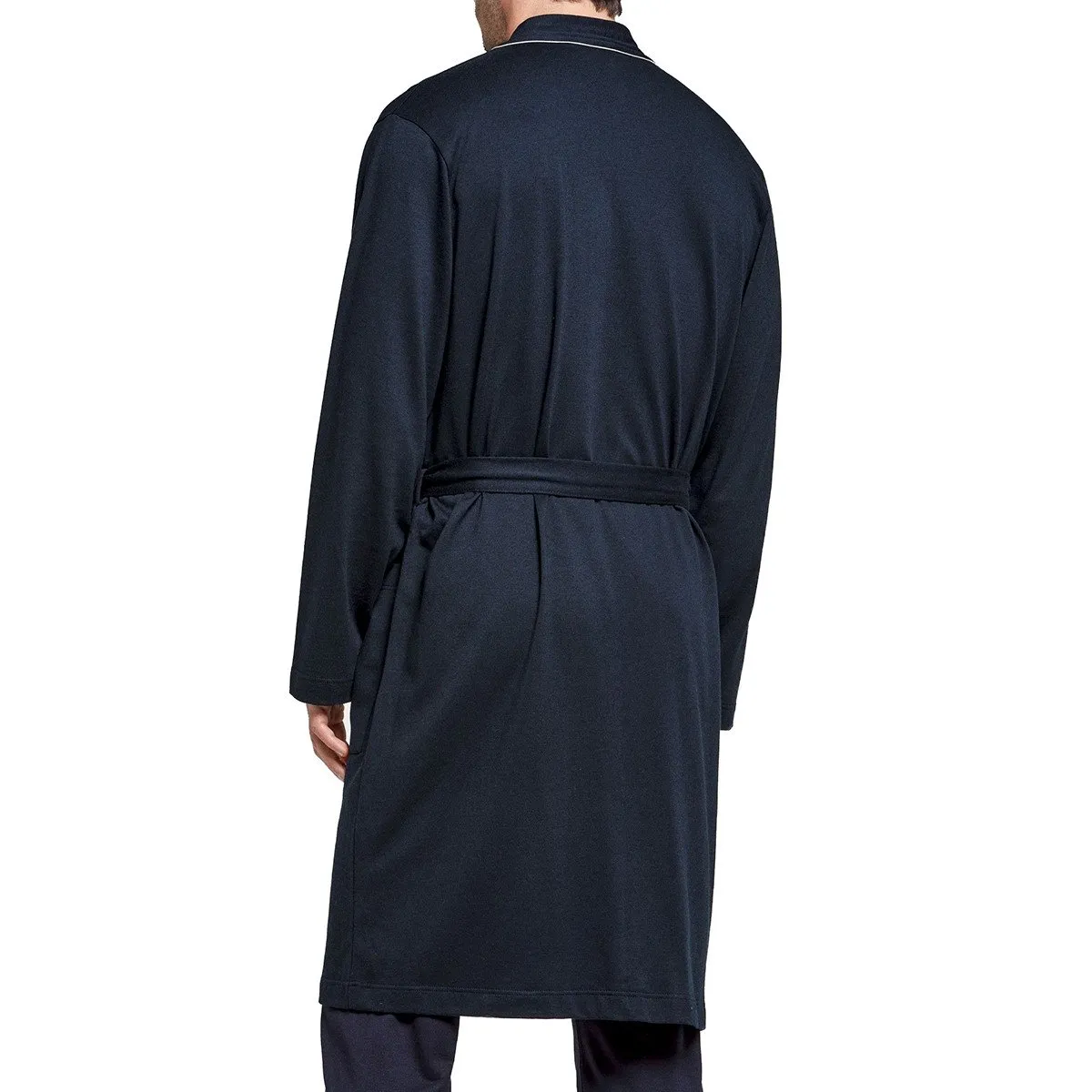Peignoir long homme marine en lyocell Soft Premium d'Impetus