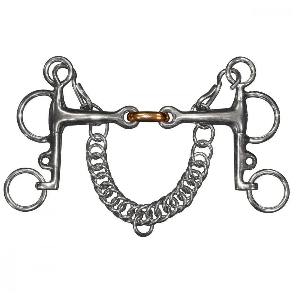 Pelham double brisure branches courtes Privilege Equitation pour Cheval et Poney