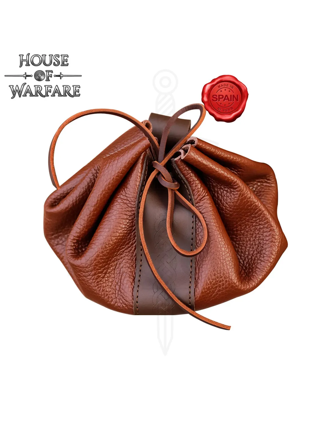 Petite pochette médiévale en cuir pour marchands ⚔️ Boutique Épées