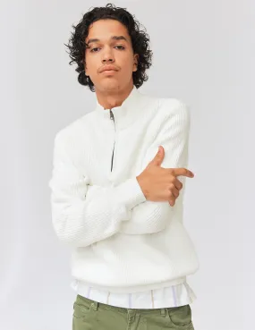 Pull avec col montant zippé