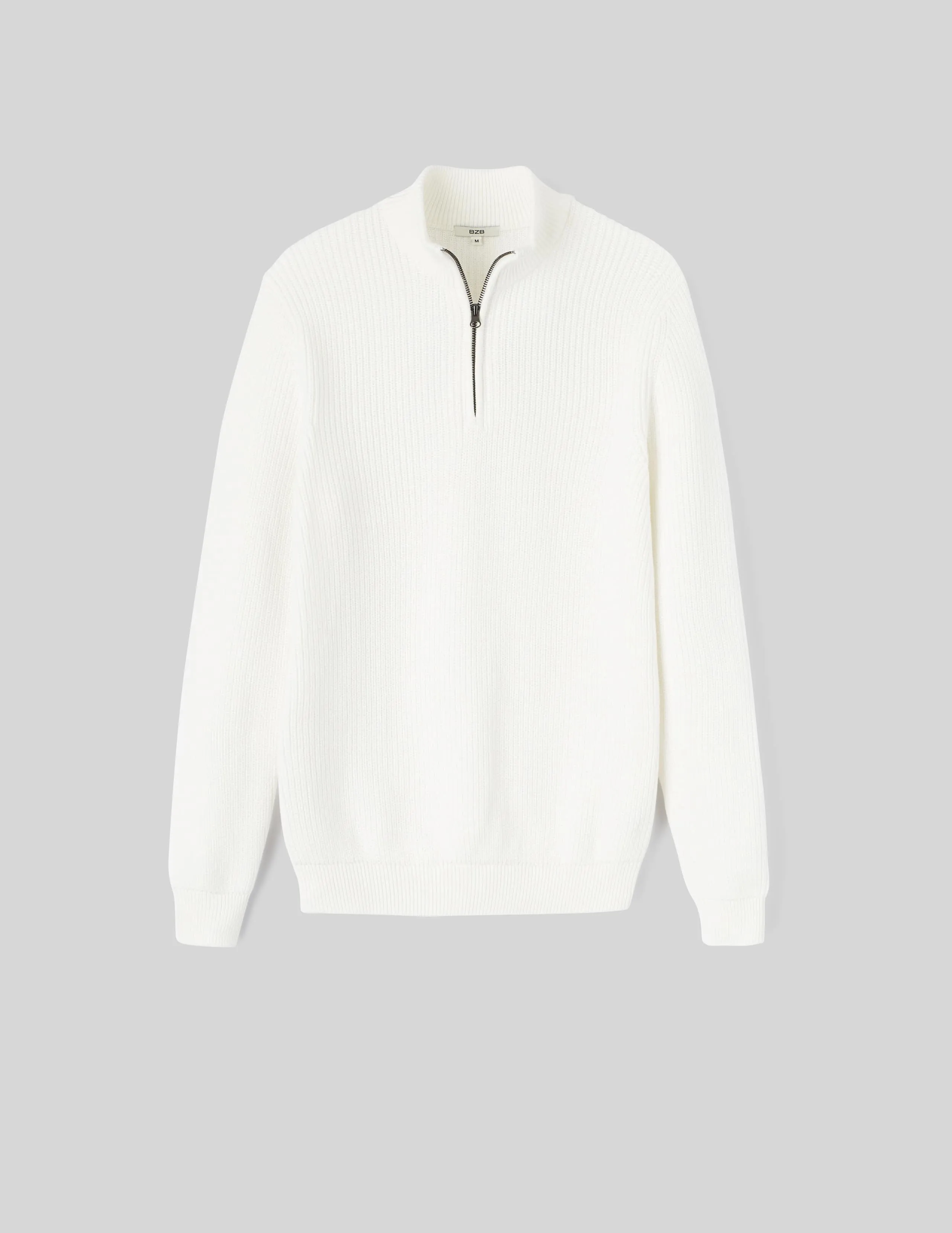 Pull avec col montant zippé
