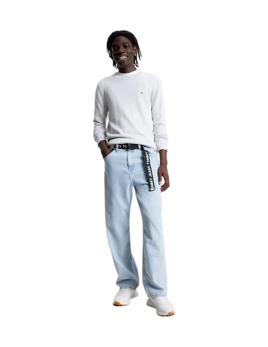 Pull Tommy Jeans homme Ref 61493 Gris
