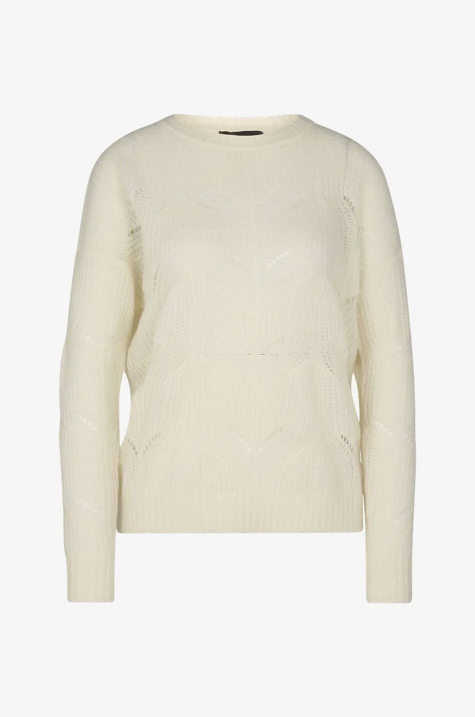Pull à col rond en maille de laine