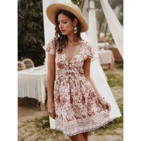 Robe blanche bohème chic