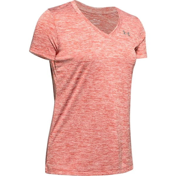 T-shirt pour femme Under Armour  Tech V-Neck Twist Red XS