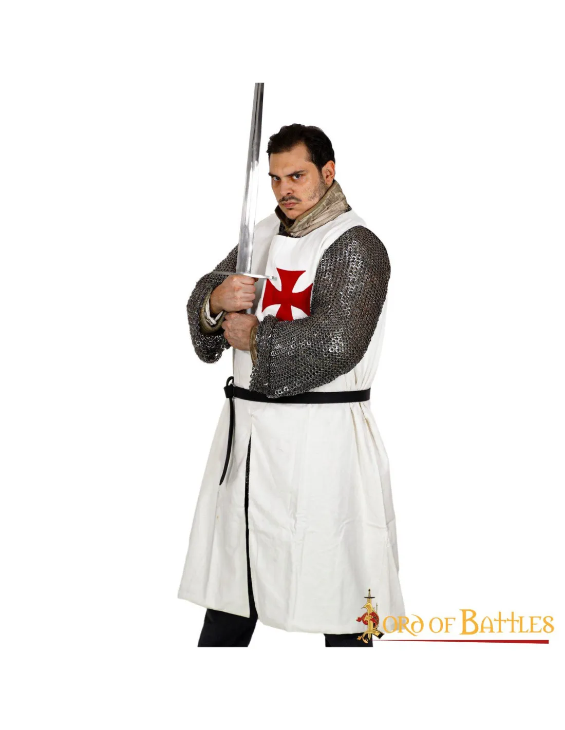 Tabard des Templiers avec croix en pate ⚔️ Boutique Épées