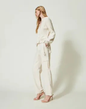 Twinset Pantalon Femme Tailles 38 Coloris Blanc