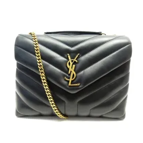 YVES SAINT LAURENT SACS A MAIN loulou small matelasse - 494690 porté bandoulière